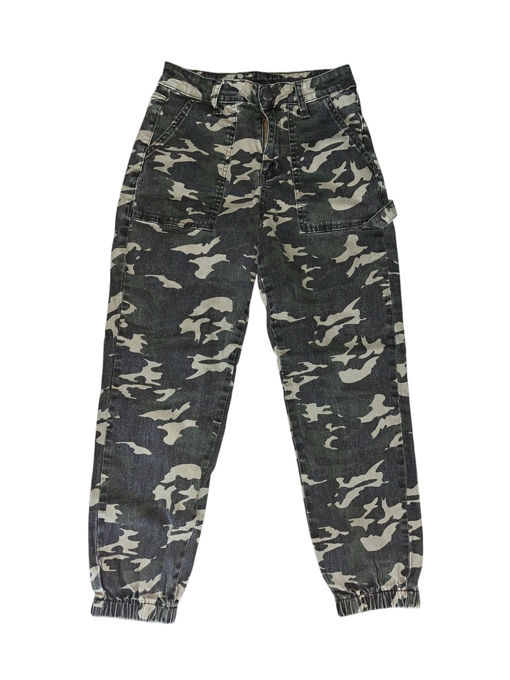 YMI Women’s Size 5/27 Camo Cargo Jogger Pants Utility Stretch